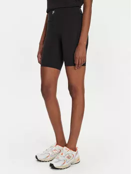 Байкерские шорты узкого кроя Fila, черный