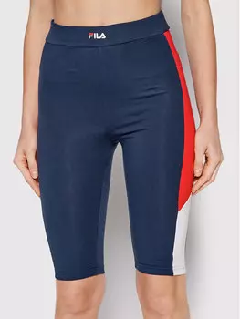 Байкерские шорты узкого кроя Fila, синий