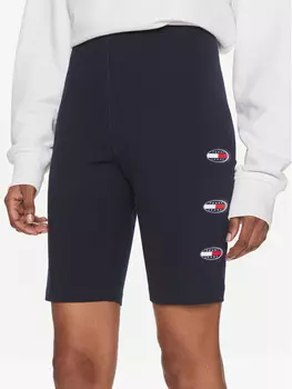 Байкерские шорты узкого кроя Tommy Jeans, синий