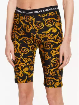 Байкерские шорты узкого кроя Versace Jeans Couture, черный