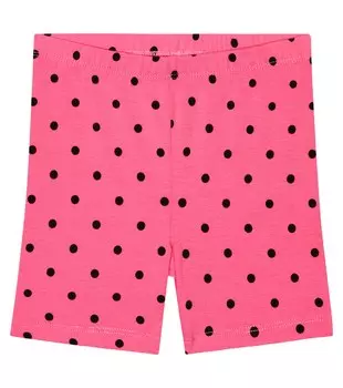 Байкерские шорты в горошек Mini Rodini, розовый