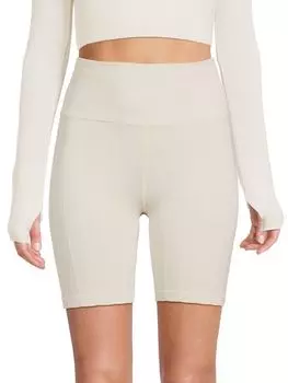 Байкерские шорты в рубчик с высокой посадкой Amara Spiritual Gangster, цвет Heather Oatmeal