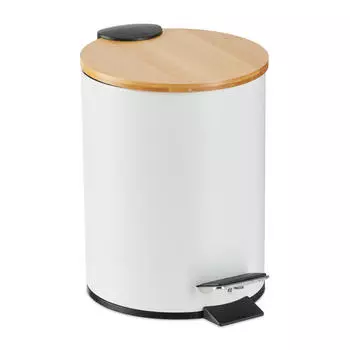 Бак с педалью Relaxdays, белый