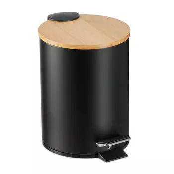 Бак с педалью Relaxdays, черный