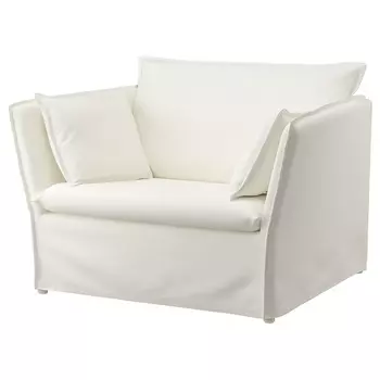 БАКСЭЛЕН 1,5-местное кресло, Блекинге белый BACKSLEN IKEA