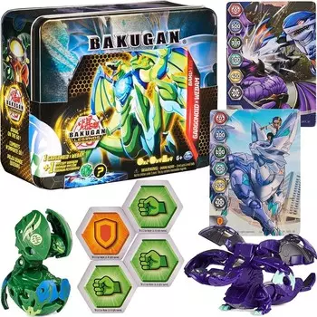 Bakugan Legends Baku-Tin Mystery Box Оловянный контейнер Гаргоноид x Webam + 2 фигурки и карты Spin Master