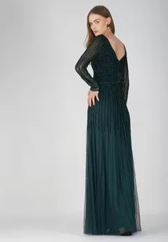 Бальное платье LAURA Lace & Beads, темно-зеленый
