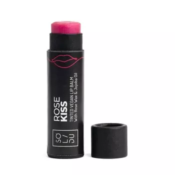 Бальзам для губ rose kiss lip balm Solidu, вес 7 гр.