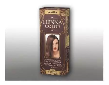 Бальзам-краска, 18 Black Cherry, 75 мл Venita, Henna Color