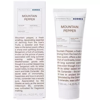 Бальзам после бритья Mountain Pepper с нотами мускуса, мха и амбры 125мл, Korres