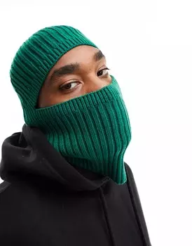 Балаклава Asos Design, зеленый