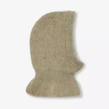 Балаклава из эластичной смесовой ткани с начесом и ребристой текстурой Lemaire, цвет meadow melange