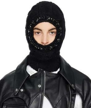 Балаклава из черного бисера Simone Rocha