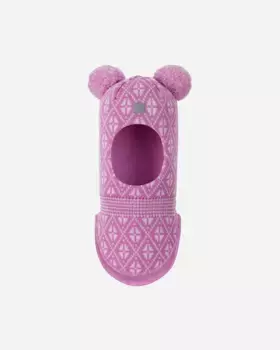 Балаклава из мериносовой шерсти для малышей Kuuraan Reima, цвет Mauve Pink