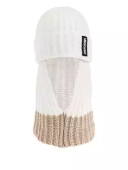 Балаклава из ребристой ткани Moschino, белый