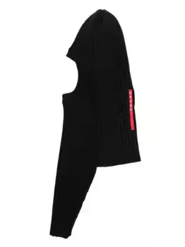 Балаклава Linea Rossa из вирджинской шерсти Prada, черный