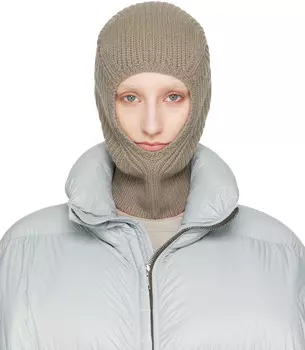 Балаклава с черепом сфинкса из серого Портервилля Rick Owens, Dust