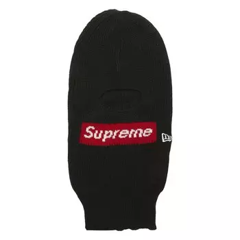 Балаклава с логотипом Supreme x New Era Box, цвет Черный