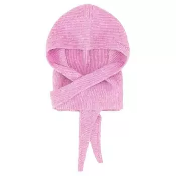 Балаклава с вышитым логотипом из ребристой ткани GANNI