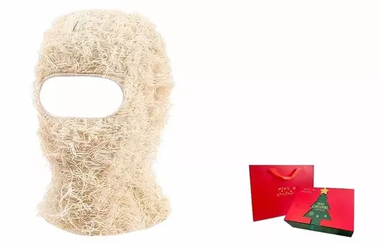 Балаклава унисекс US8ACC Off-white monster + рождественский бокс, белый