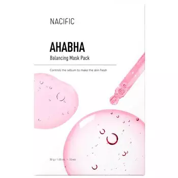 Балансирующая тканевая маска для лица aha/bha balancing mask Nacific, количество 1 шт.