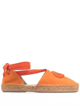 Baldinini эспадрильи с завязками и логотипом, оранжевый