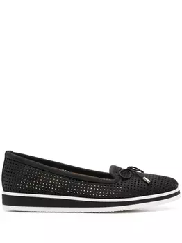 Baldinini балетки со вставками, черный