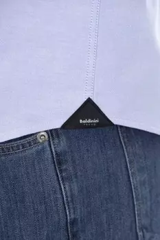 Baldinini Trend синяя хлопковая мужская рубашка, цвет Light Blue
