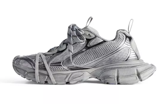 Женские кроссовки Balenciaga 3XL комбинированные, серебристый/серый