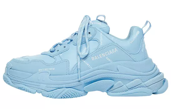 Balenciaga All Over Logo Triple S сине-серый (женские)