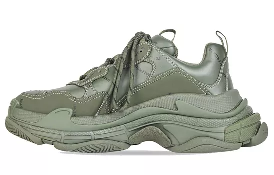 Balenciaga All Over Logo Triple S Зеленый Черный