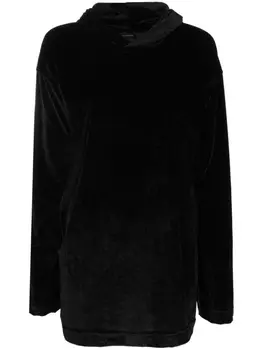Balenciaga бархатное худи, черный