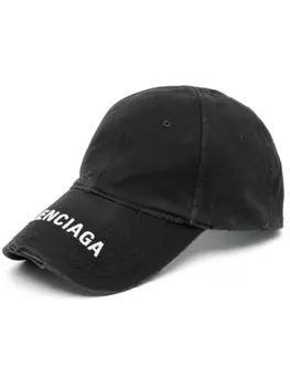 Balenciaga бейсболка с вышитым логотипом, черный