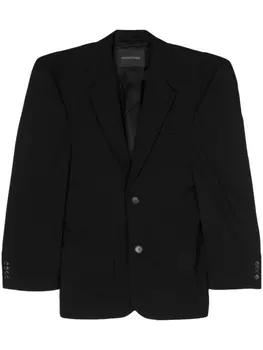 Balenciaga блейзер с объемными плечами, черный