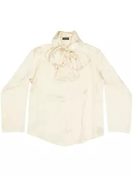 Balenciaga блузка с капюшоном и длинными рукавами, нейтральный цвет