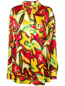Balenciaga блузка с принтом, желтый