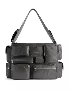 Balenciaga большая сумка на плечо Superbusy Sling, серый