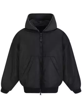 Balenciaga бомбер с капюшоном, черный