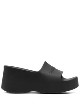 Balenciaga босоножки на платформе, черный