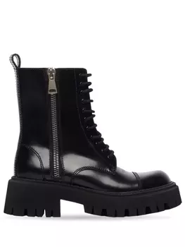 Balenciaga ботинки Tractor 20 на шнуровке, черный