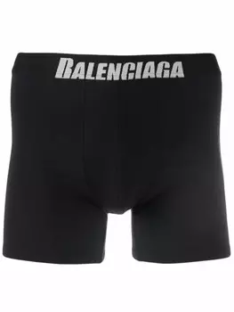 Balenciaga боксеры с вышитым логотипом, черный