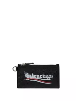 Balenciaga брелок-картхолдер с логотипом, черный