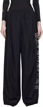 Balenciaga Черные брюки для отдыха с вышивкой