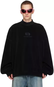 Balenciaga Черный свитшот с вышивкой