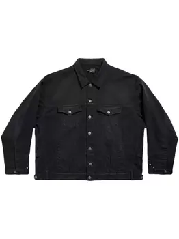 Balenciaga деконструированная джинсовая куртка, черный