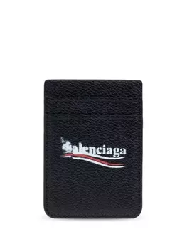 Balenciaga держатель карты с логотипом, черный