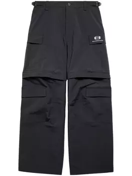 Balenciaga detachable-leg cargo trousers, черный