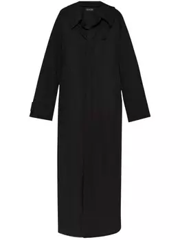Balenciaga длинное пальто на пуговицах, черный