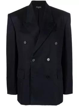Balenciaga двубортный пиджак Shrunk Tuxedo, черный
