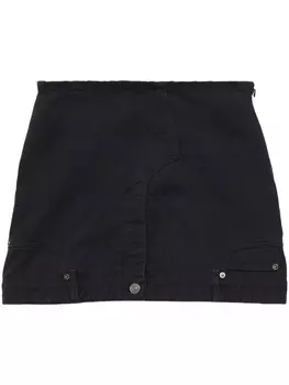 Balenciaga джинсовая юбка мини, черный